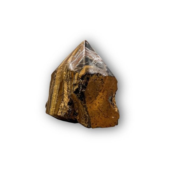 Tiger's Eye Crystal Rough Polished Point Energy Generator - LARGE (1 Per Order) - Picture 3 of 9
